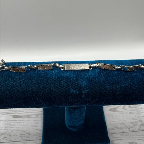 SUSAN Engraved ID bracelet Sterling Silver Bracelet Lamode Silver Vintage - Picture 2 of 12